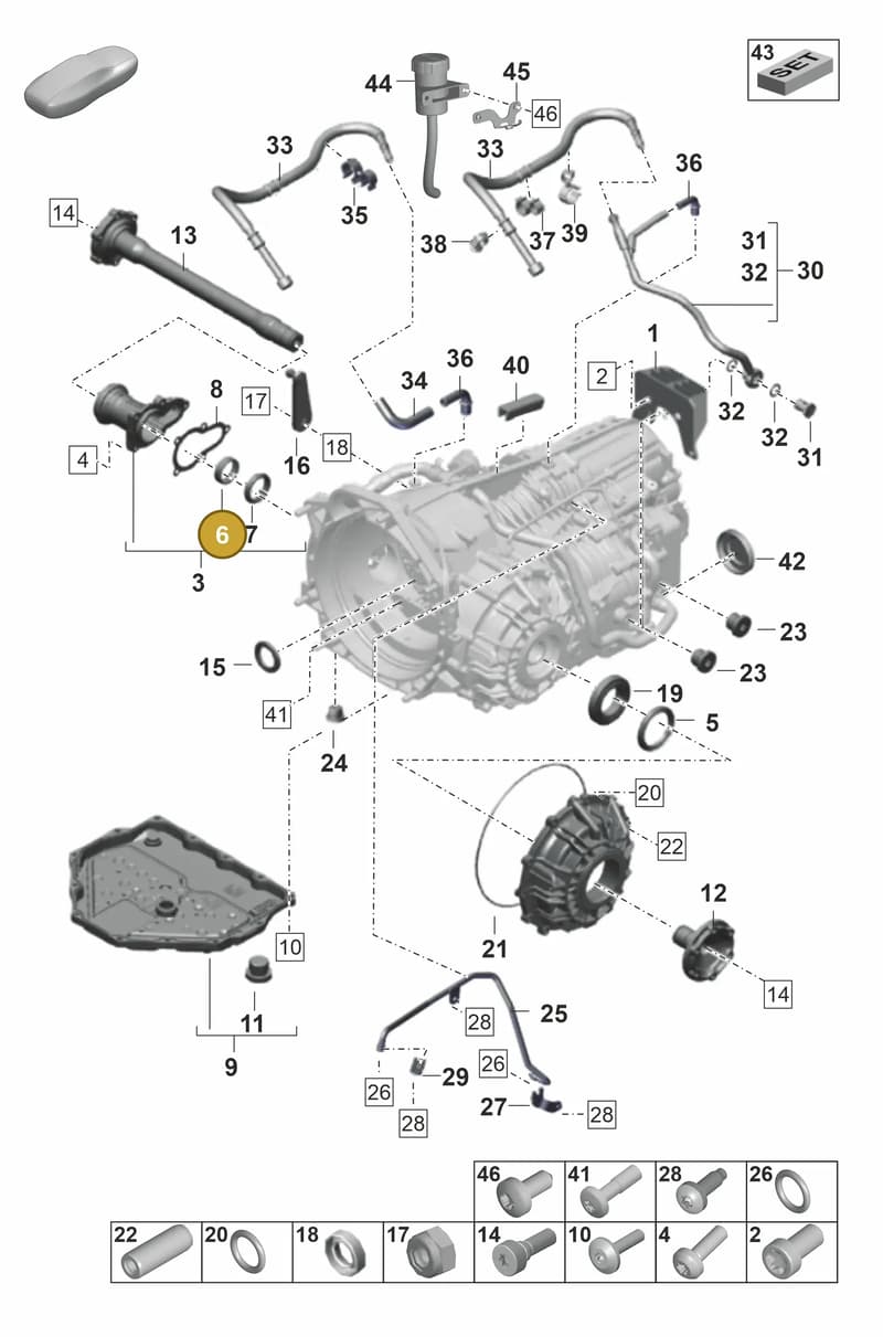 9P1341231 — Porsche 911 (2021-2022) diagram p59302100, position 6