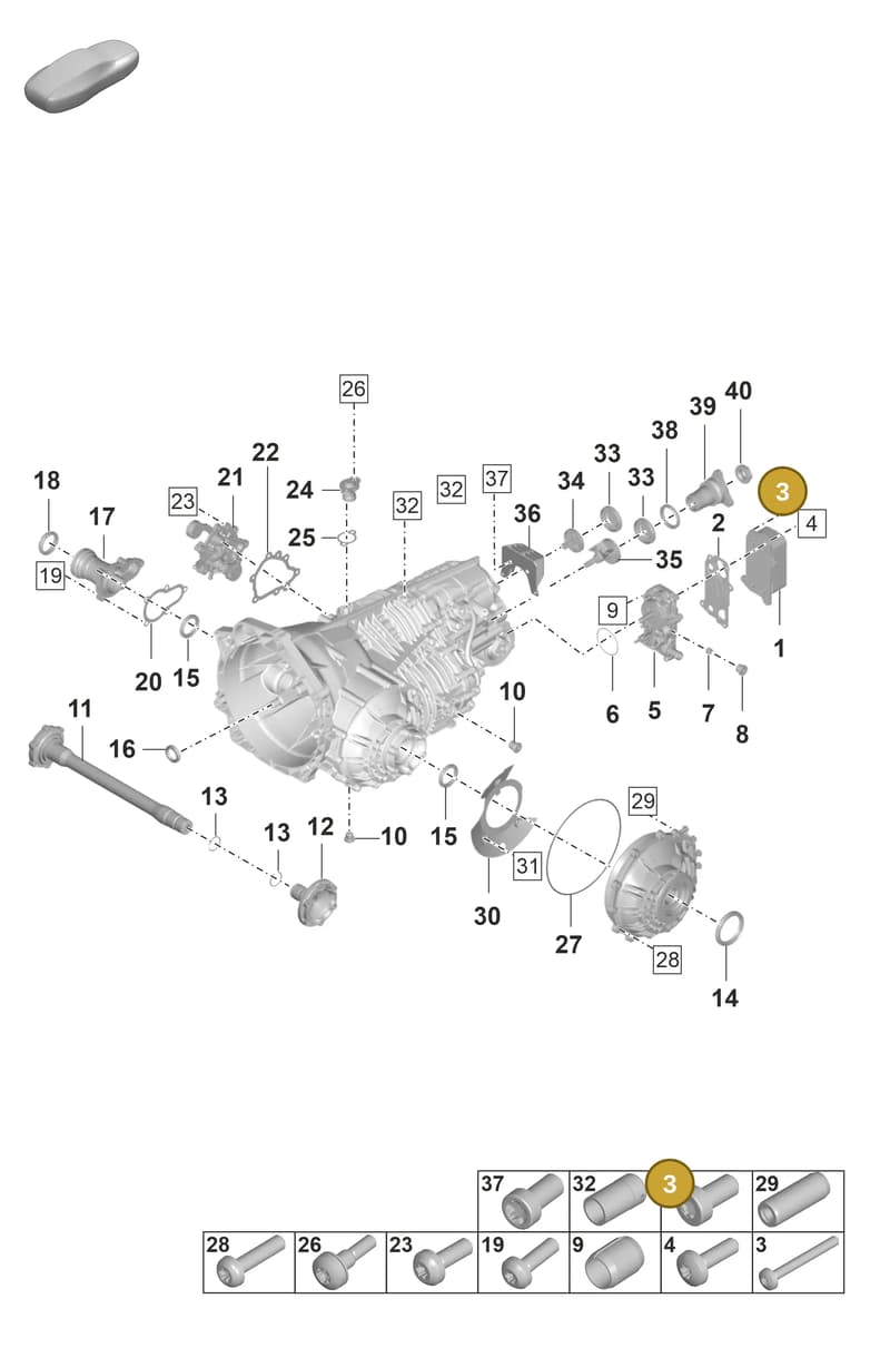 9P1399265C — Porsche 911 (2018-2024) diagram p53301100, position 3