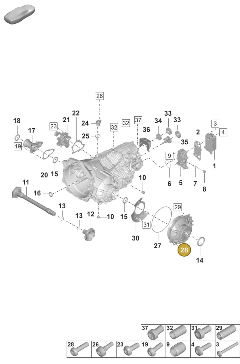 9P1399265K — Porsche 911 (2020-2022) diagram p57301100, position 28