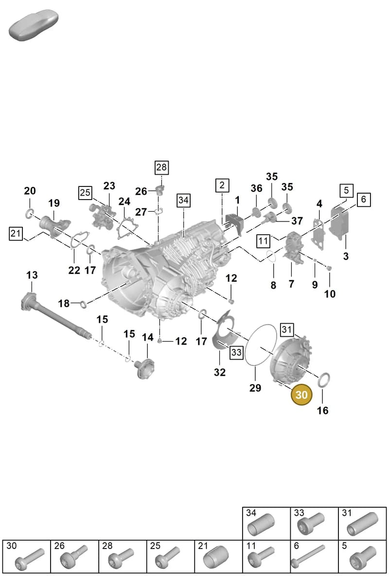 9P1399265K — Porsche 911 (2021-2022) diagram p59301100, position 30