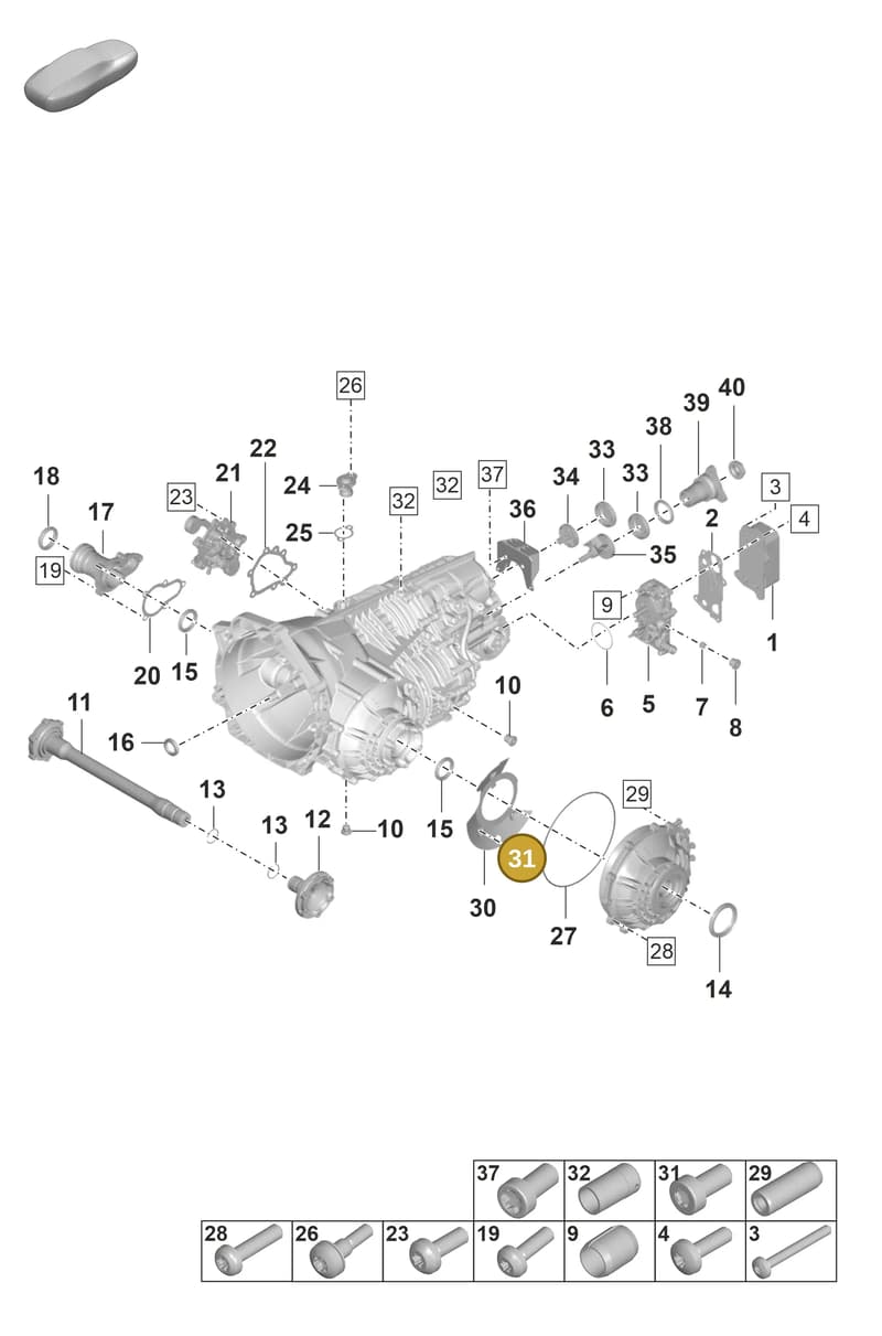 9P1399265L — Porsche 911 (2018-2024) diagram p53301100, position 31