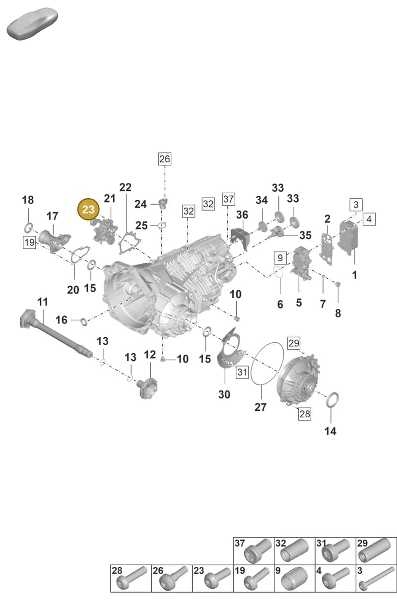9P1399265P — Porsche 911 (2020-2022) diagram p57301100, position 23