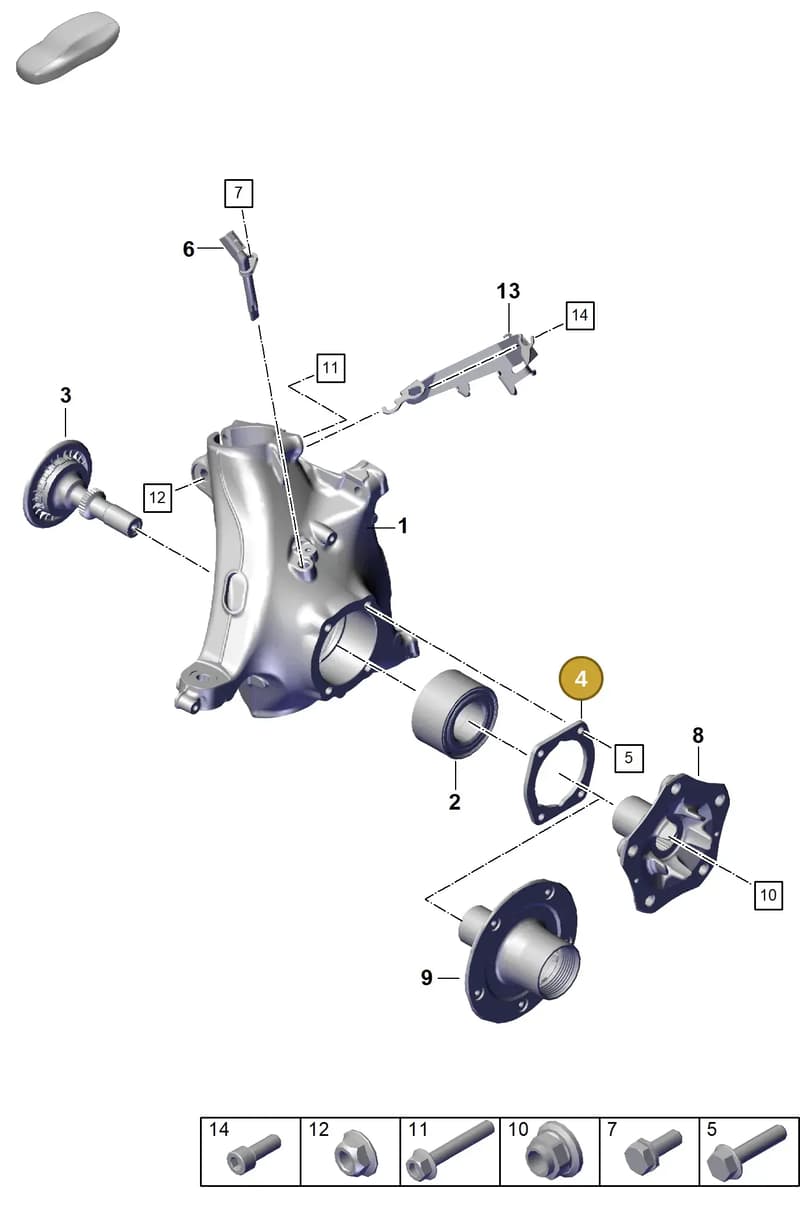 9P1407115 — Porsche 911 (2024-2025) diagram p63401020, position 4