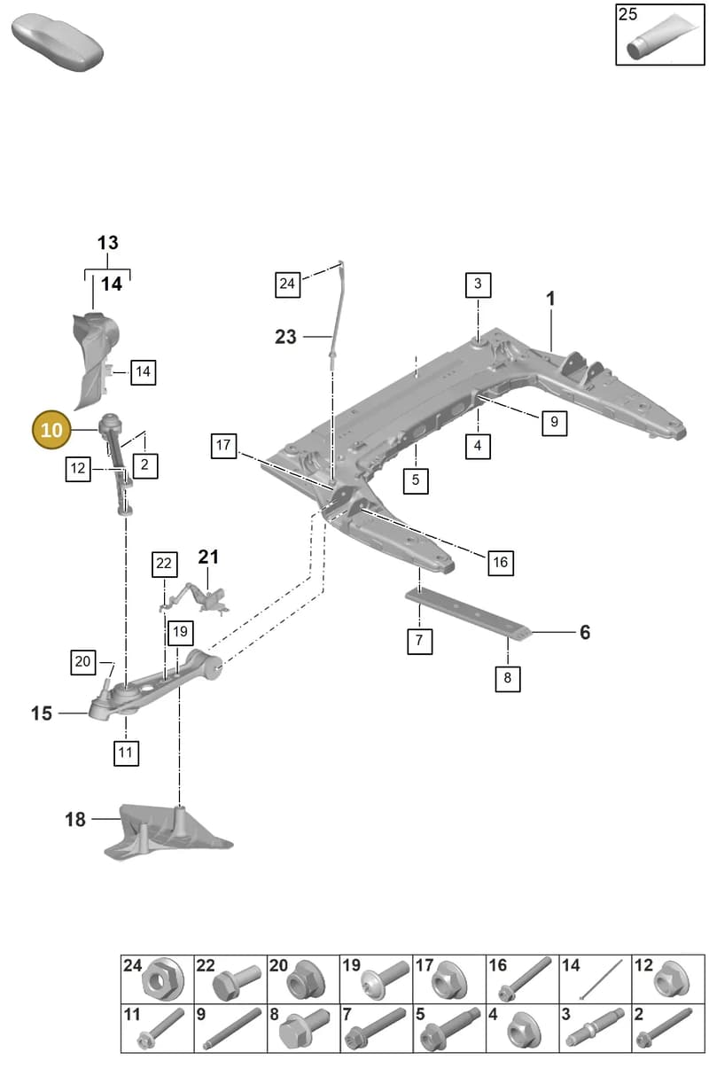9P1407581A — Porsche 911 (2018-2024) diagram p53401000, position 10
