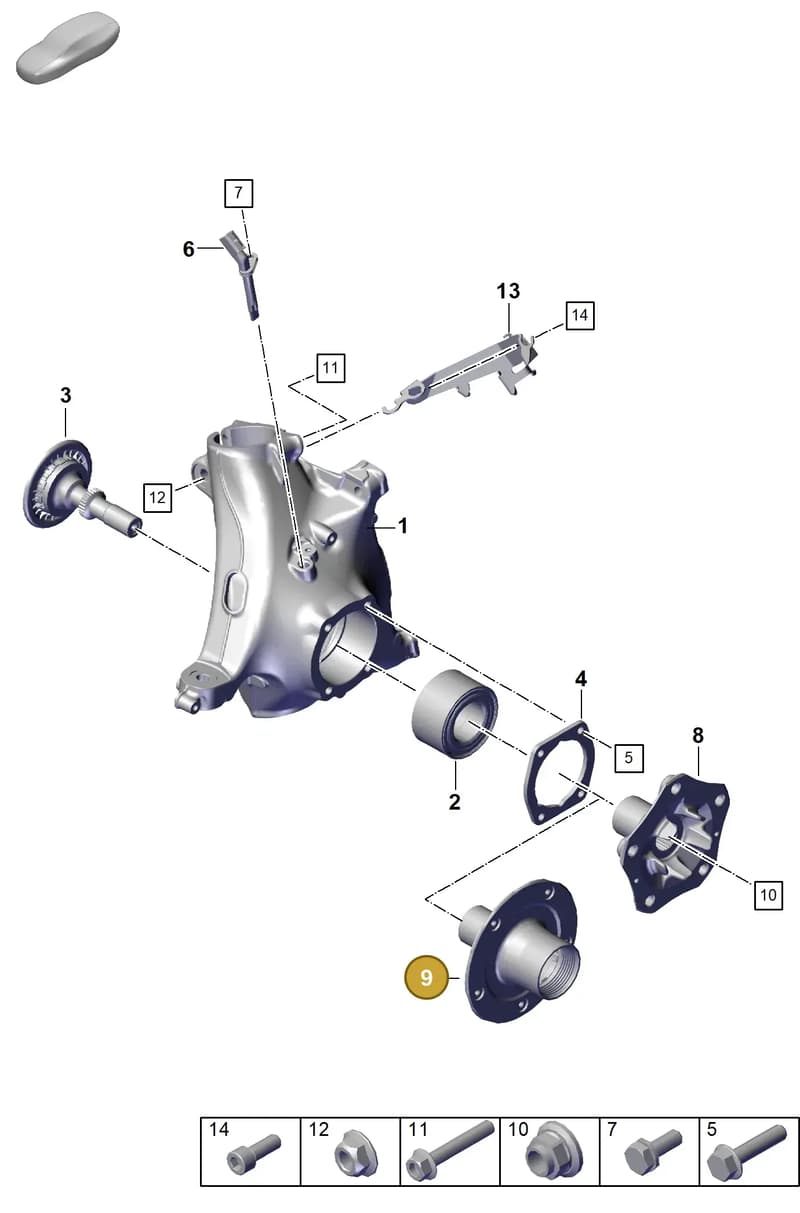 9P1407581A — Porsche 911 (2024-2025) diagram p63401020, position 9