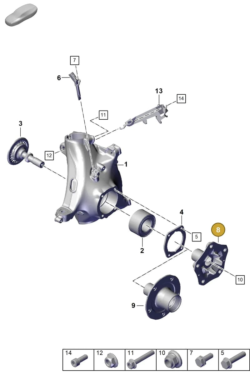 9P1407615 — Porsche 911 (2024-2025) diagram p63401020, position 8