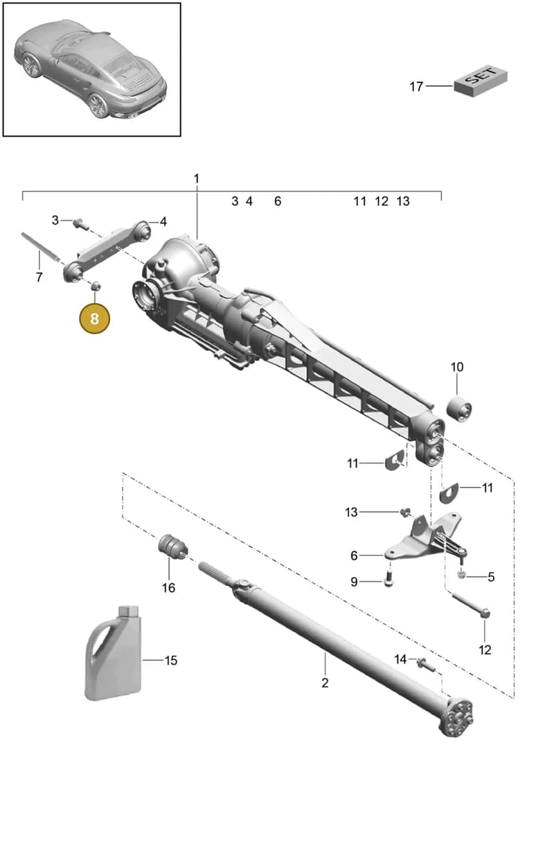 9P1409355 — Porsche 911 (2013-2020) diagram p42305010, position 8