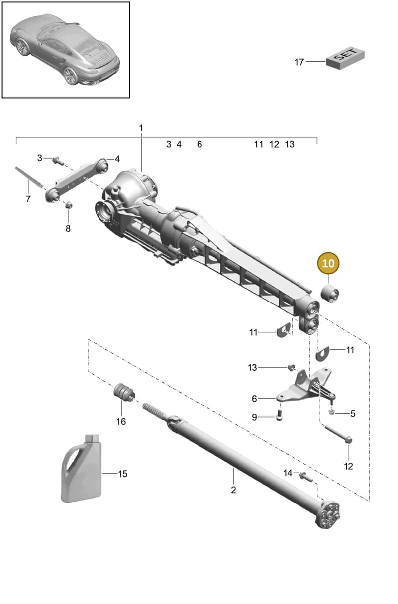 9P1409400 — Porsche 911 (2013-2020) diagram p42305010, position 10+21