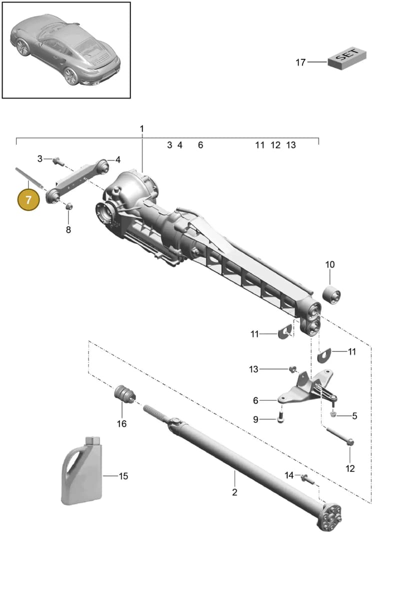 9P1409831 — Porsche 911 (2013-2020) diagram p42305010, position 7