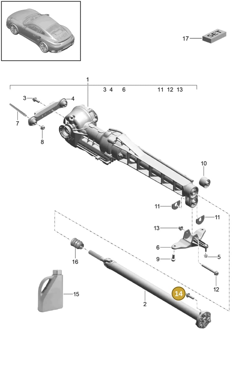 9P1409845 — Porsche 911 (2013-2020) diagram p42305010, position 14