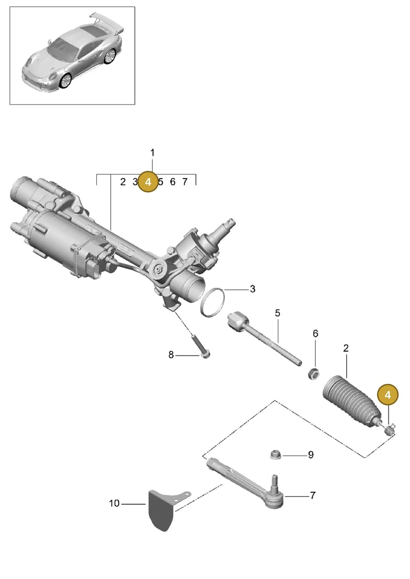 9P1419936G5Q0 — Porsche GT2 RS Clubsport (2013-2020) diagram p42403010, position 4