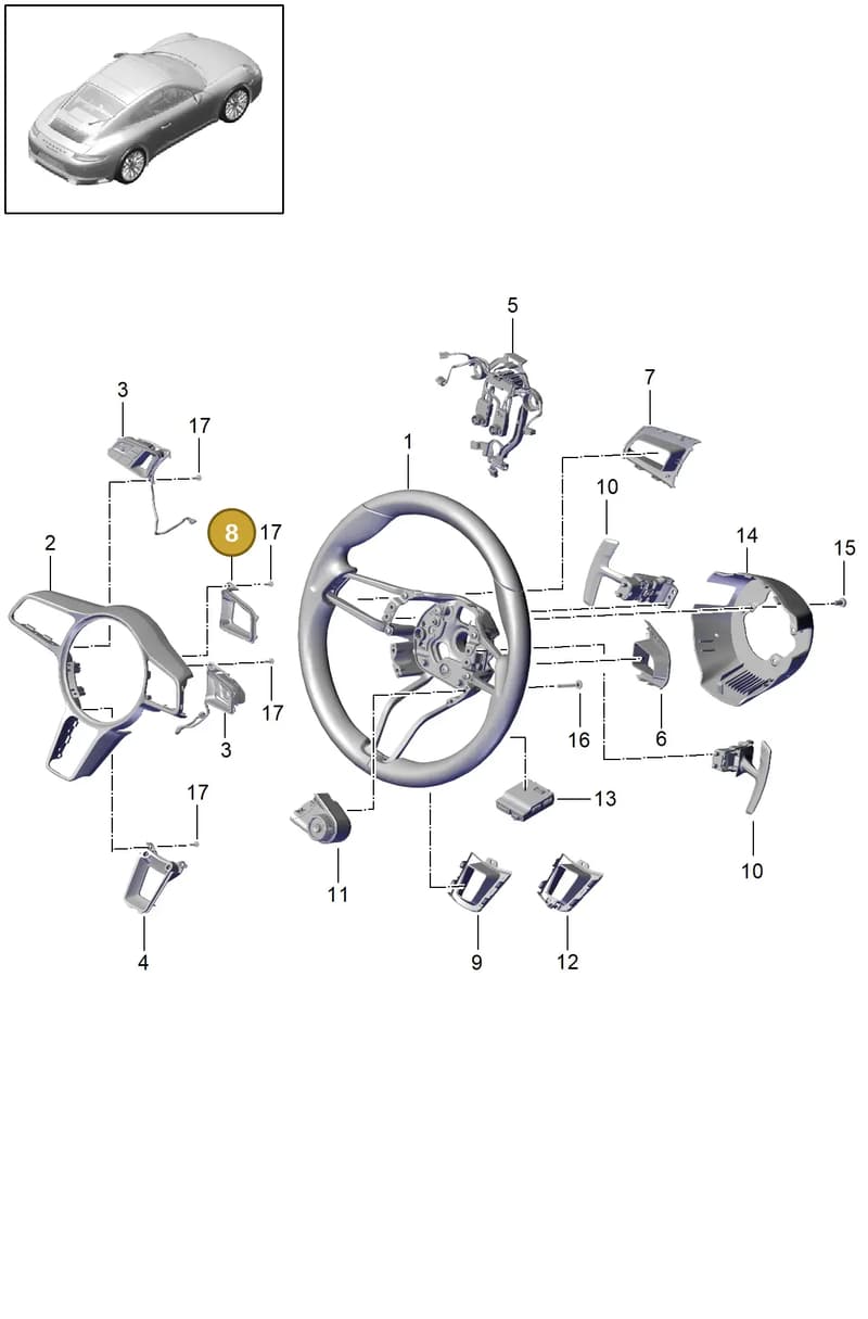 9P1419937F5Q0 — Porsche 911 (2016-2019) diagram p47403010, position 8