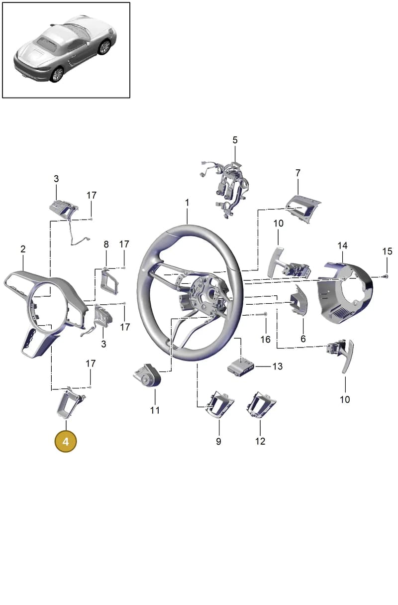 9P1419938BGT8 — Porsche Boxster (2016-) diagram p48403010, position 4