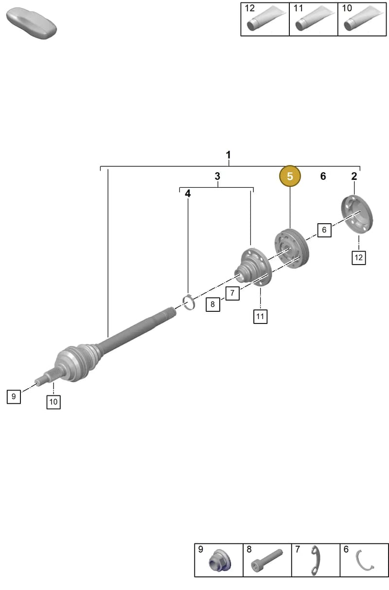 9P1501161B — Porsche 911 (2018-2024) diagram p57501100, position 5
