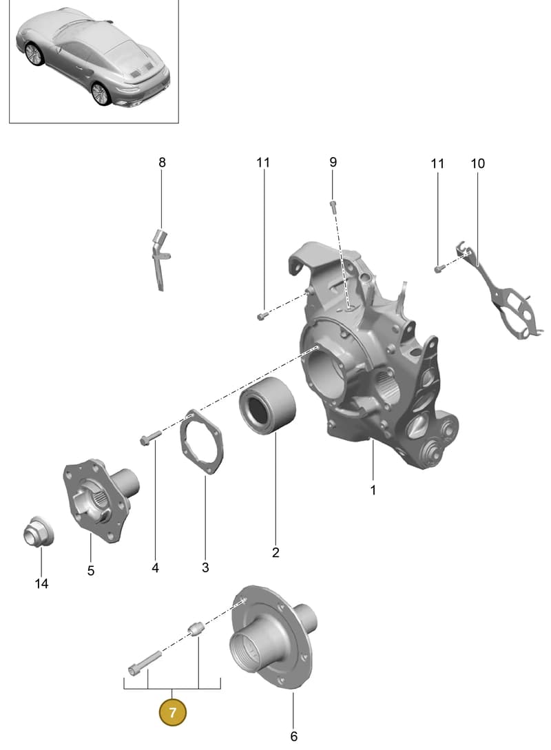 9P1511239 — Porsche GT2 RS Clubsport (2013-2020) diagram p42501010, position 7