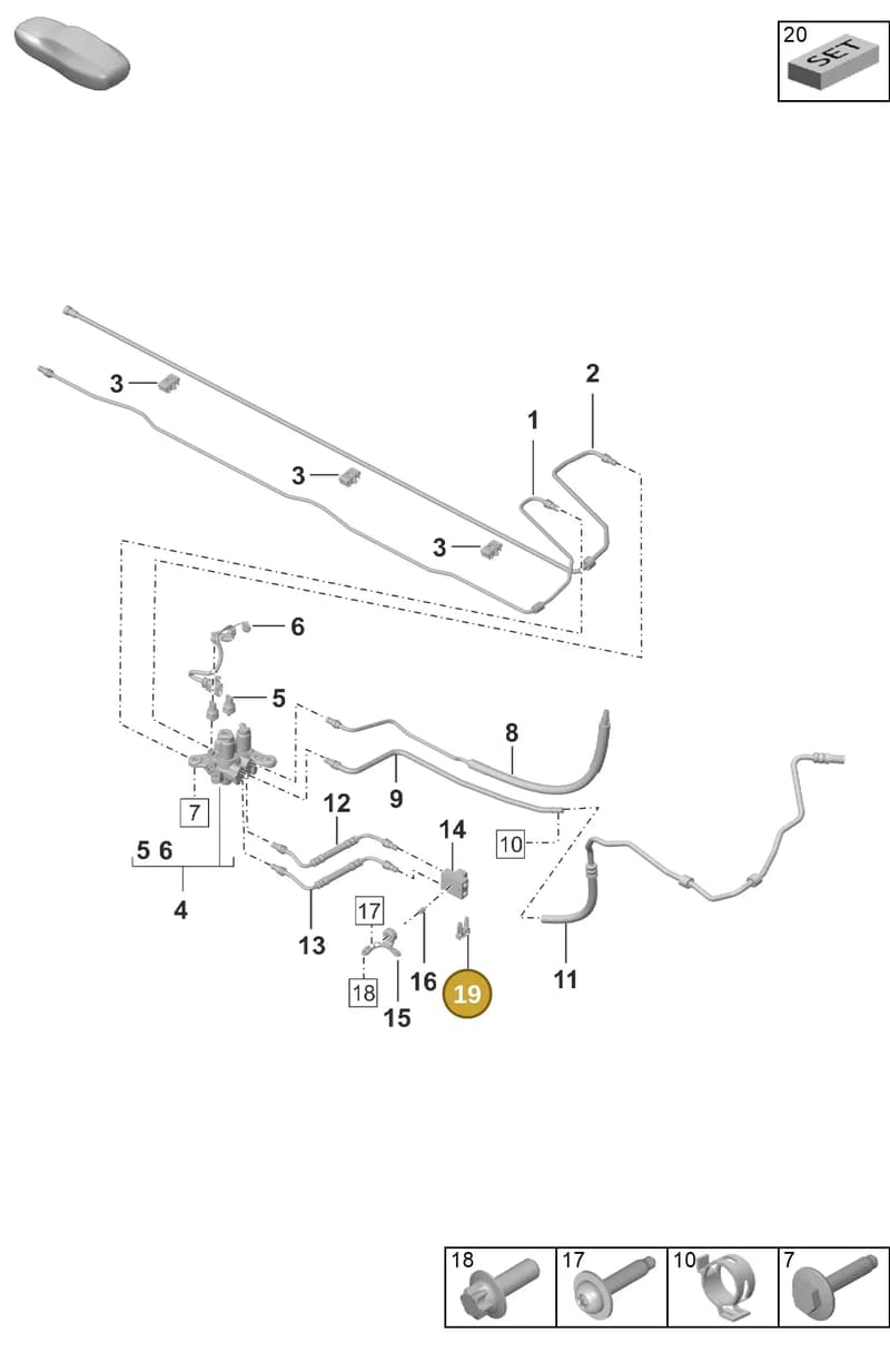 9P1511419 — Porsche 911 (2020-2022) diagram p53402110, position 19