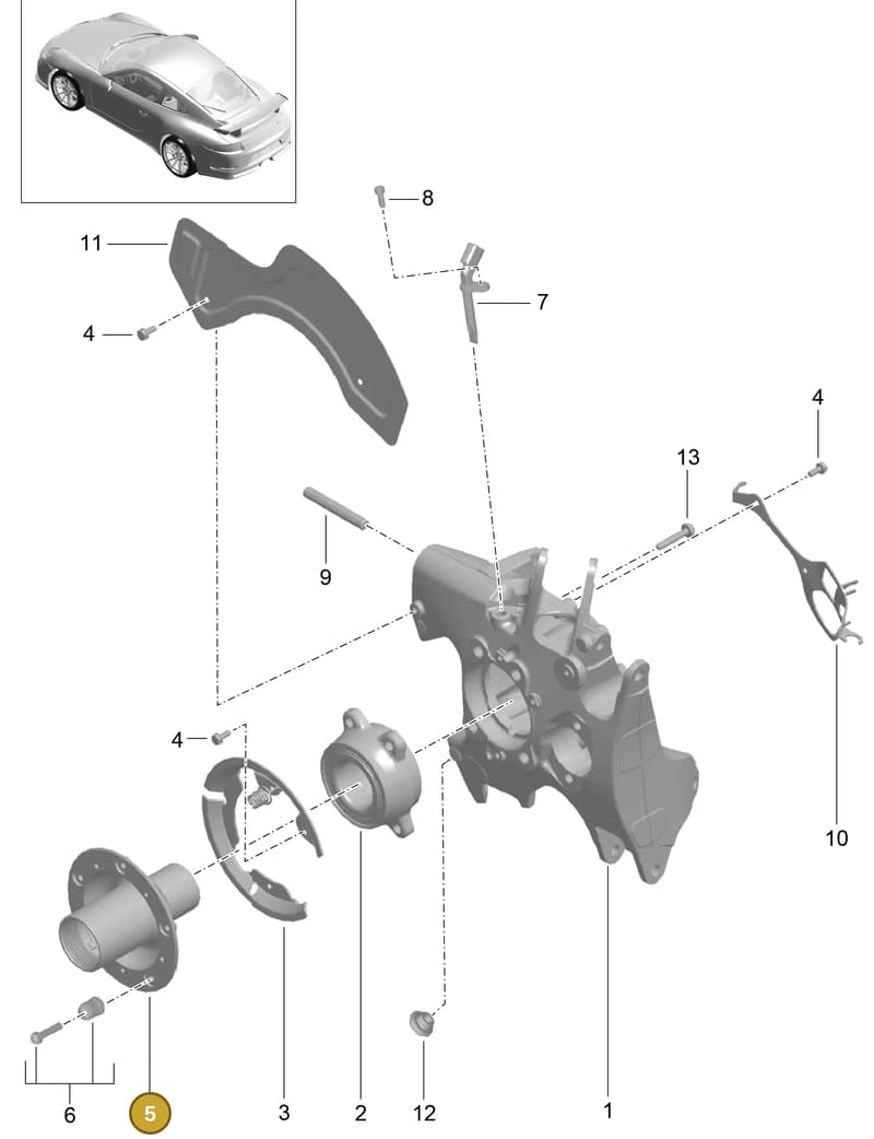 9P1511467B — Porsche 911 (2013-2020) diagram p41501010, position 5