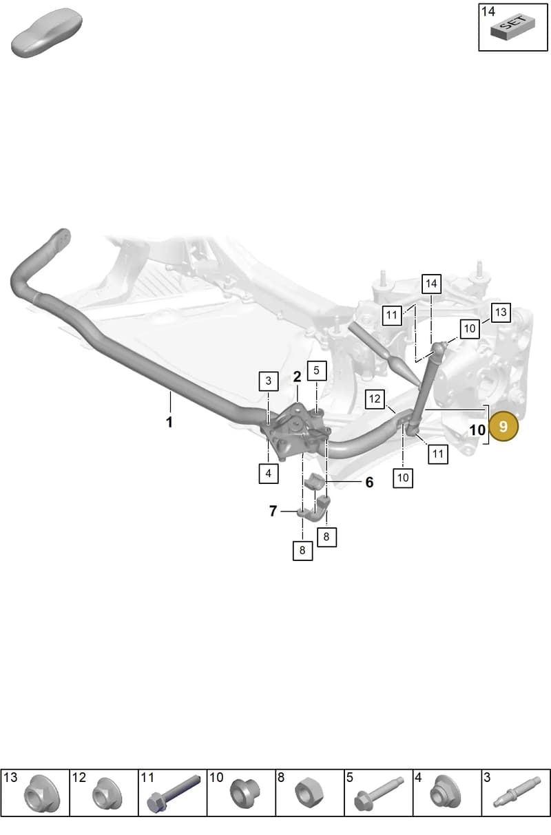 9P1511467D — Porsche 911 (2021-2022) diagram p59502110, position 9