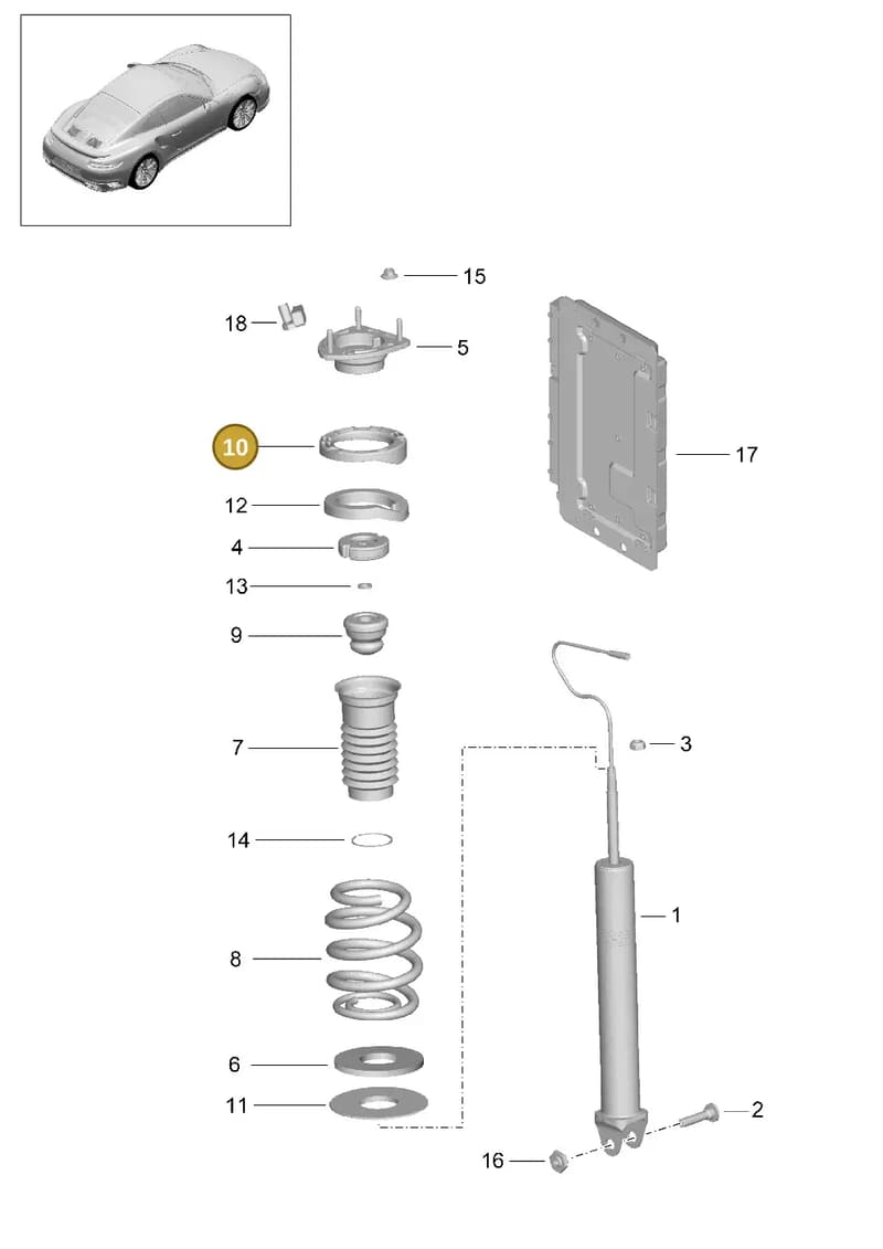 9P1512137 — Porsche 911 (2013-2020) diagram p42502000, position 10