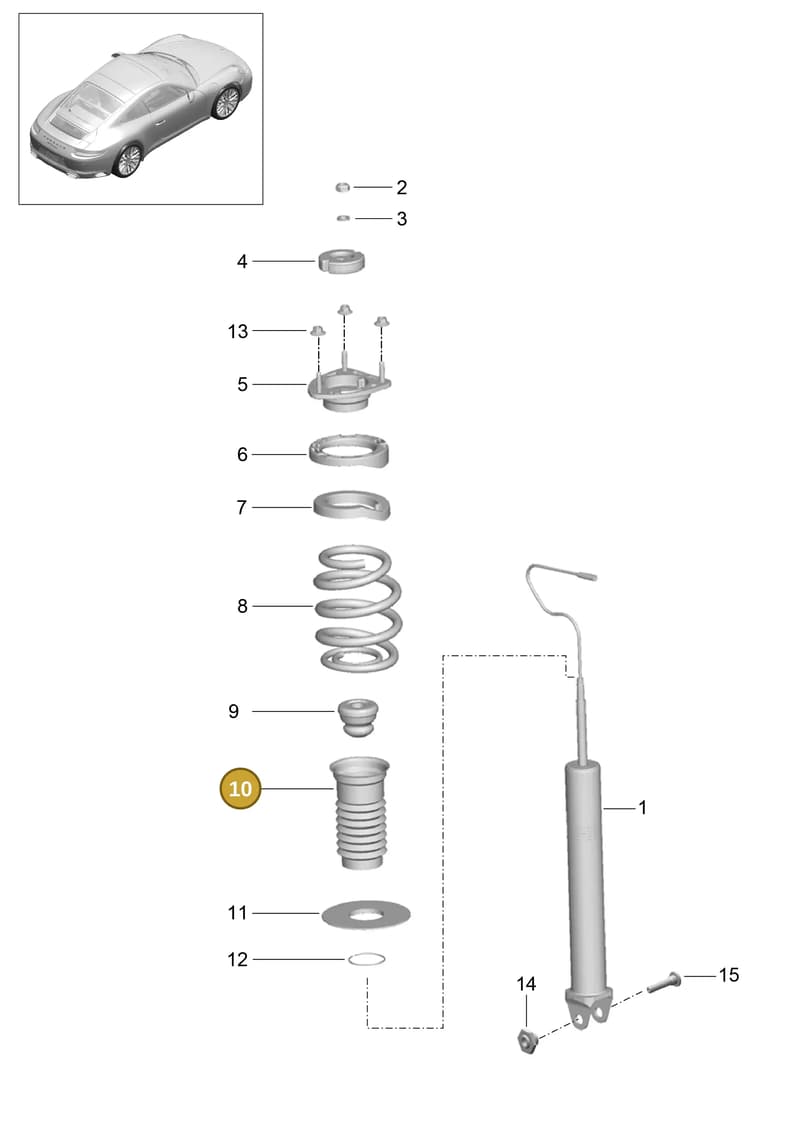 9P1512137 — Porsche 911 (2016-2019) diagram p47502000, position 10