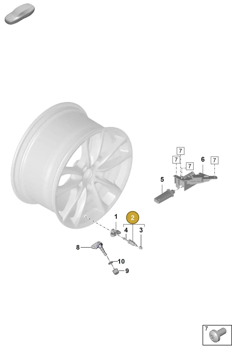 9P1601361D — Porsche Panamera (2020-2023) diagram p58601050, position 2