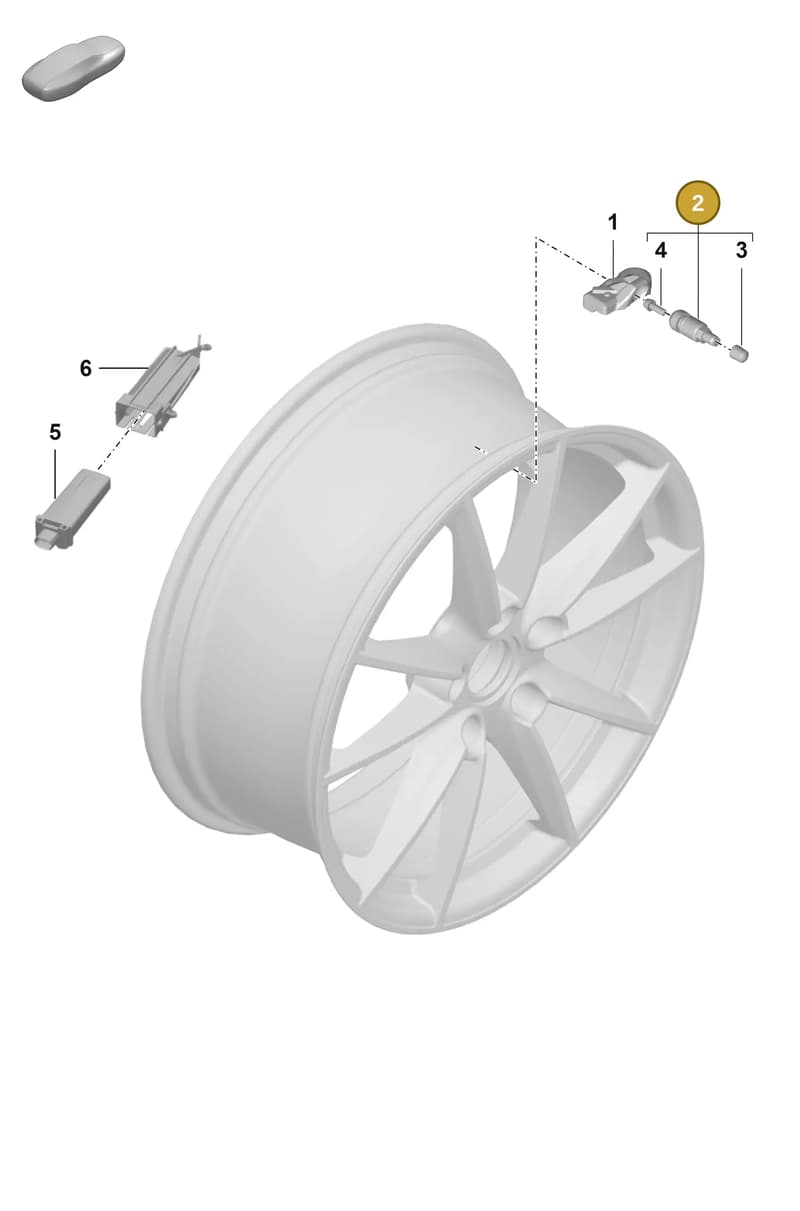 9P1601361D — Porsche 911 (2021-2022) diagram p53601050, position 2