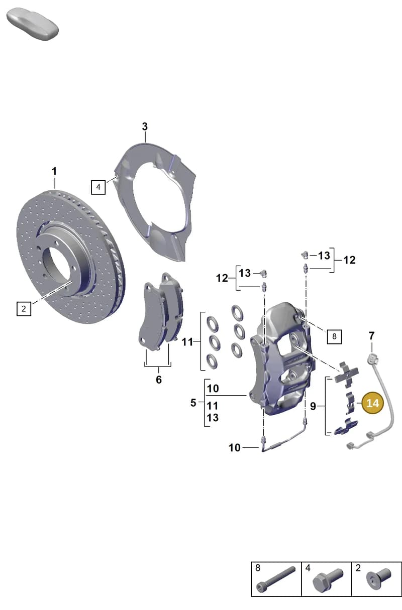9P1615133B — Porsche 911 (2024-2025) diagram p63602000, position 14