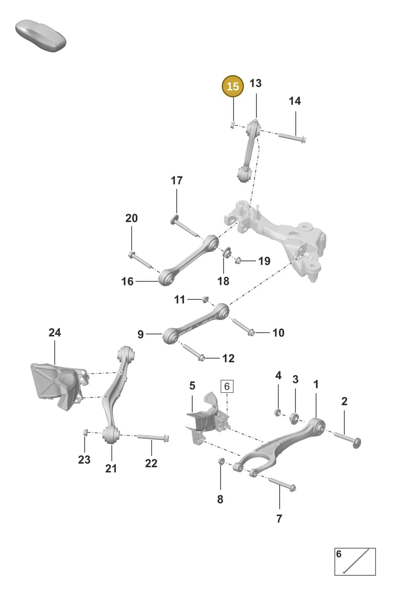 9P1615457F — Porsche 911 (2018-2024) diagram p53501010, position 15