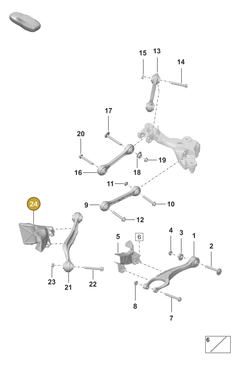 9P1615458E — Porsche 911 (2018-2024) diagram p53501010, position 24