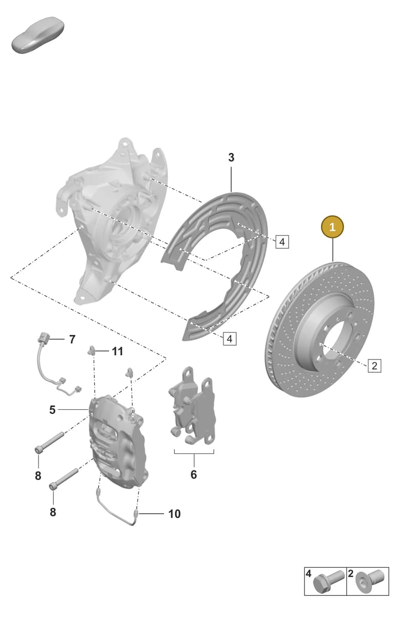 9P1615601 — Porsche 911 (2018-2024) diagram p53603000, position 1