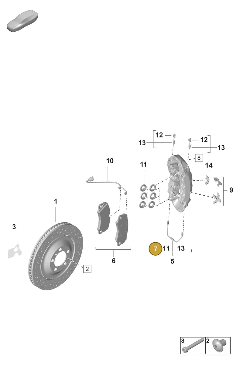 9P1615701A — Porsche 911 (2021-2022) diagram p59602200, position 7