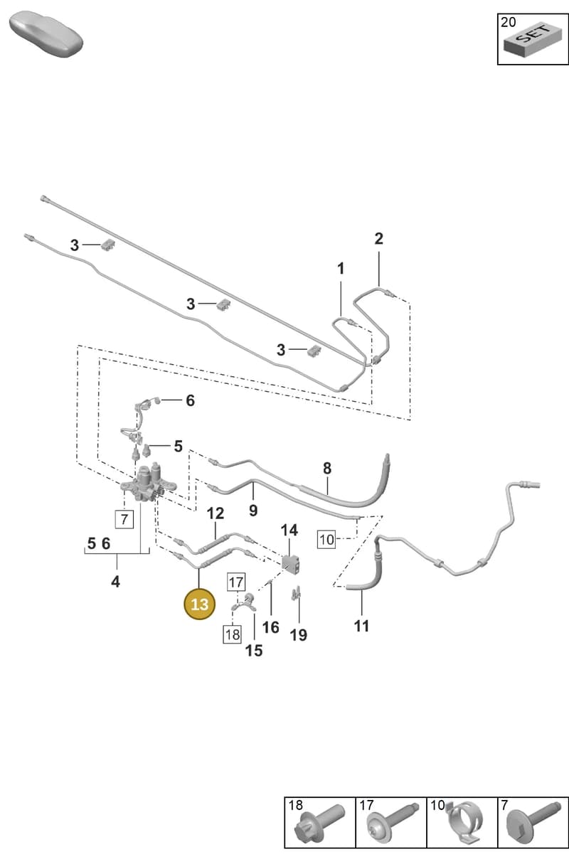 9P1616657 — Porsche 911 (2020-2022) diagram p53402110, position 13