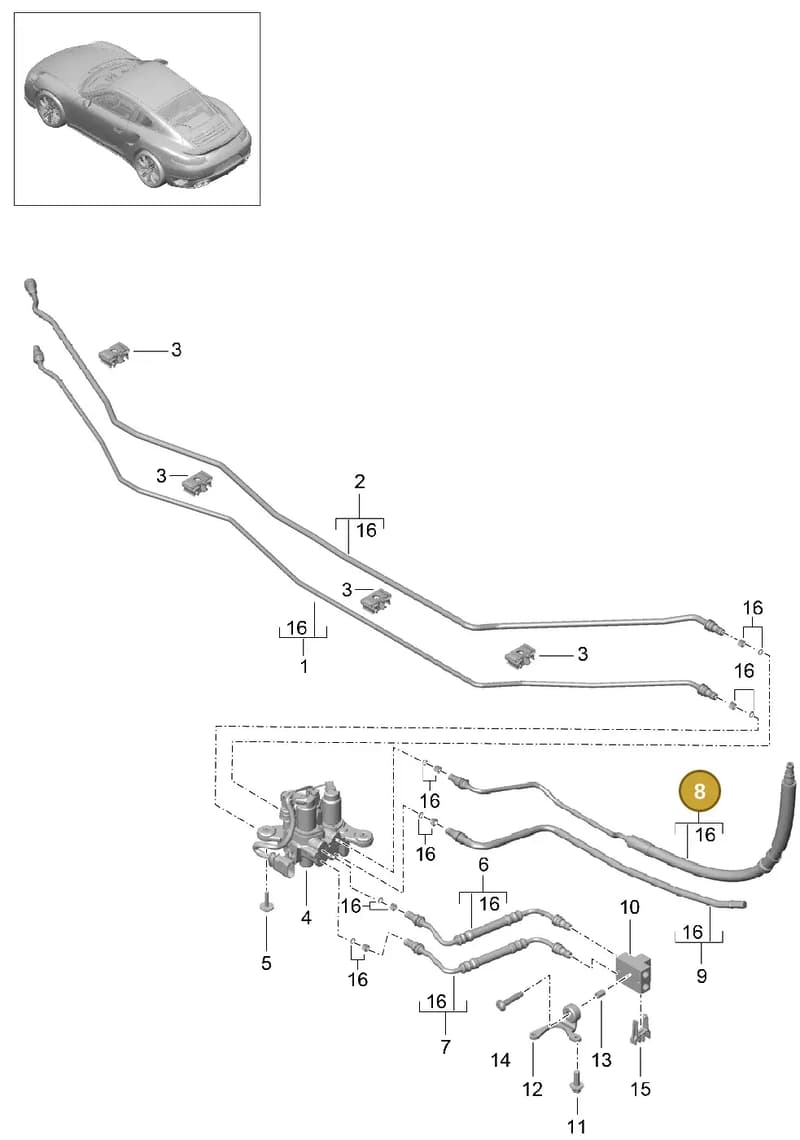 9P1616733B — Porsche 911 (2013-2020) diagram p42402040, position 8