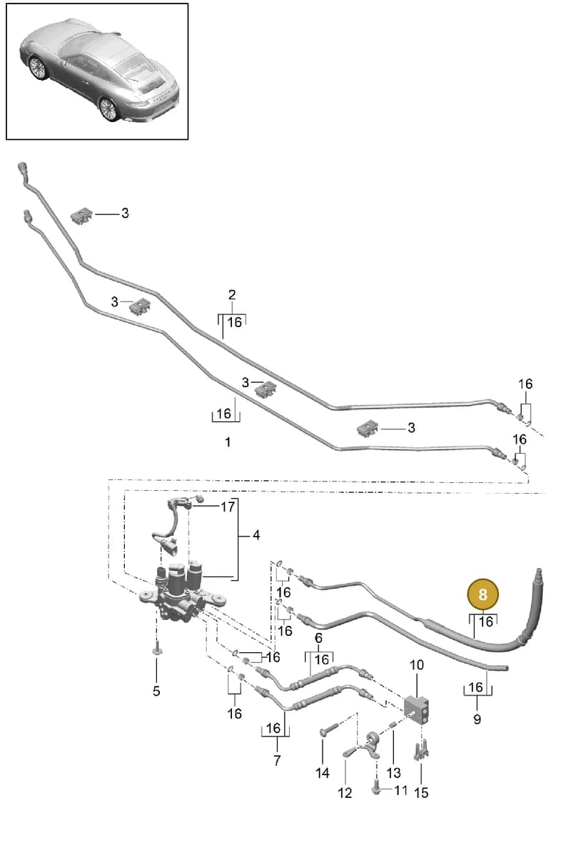 9P1616733B — Porsche 911 (2016-2019) diagram p47402040, position 8