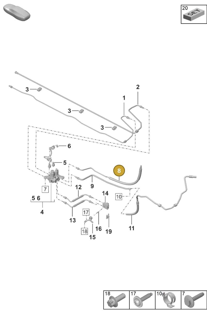 9P1616733B — Porsche 911 (2020-2022) diagram p53402110, position 8