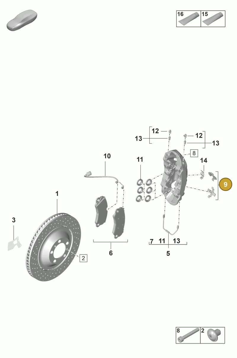9P1698995 — Porsche 911 (2021-2022) diagram p59602010, position 9