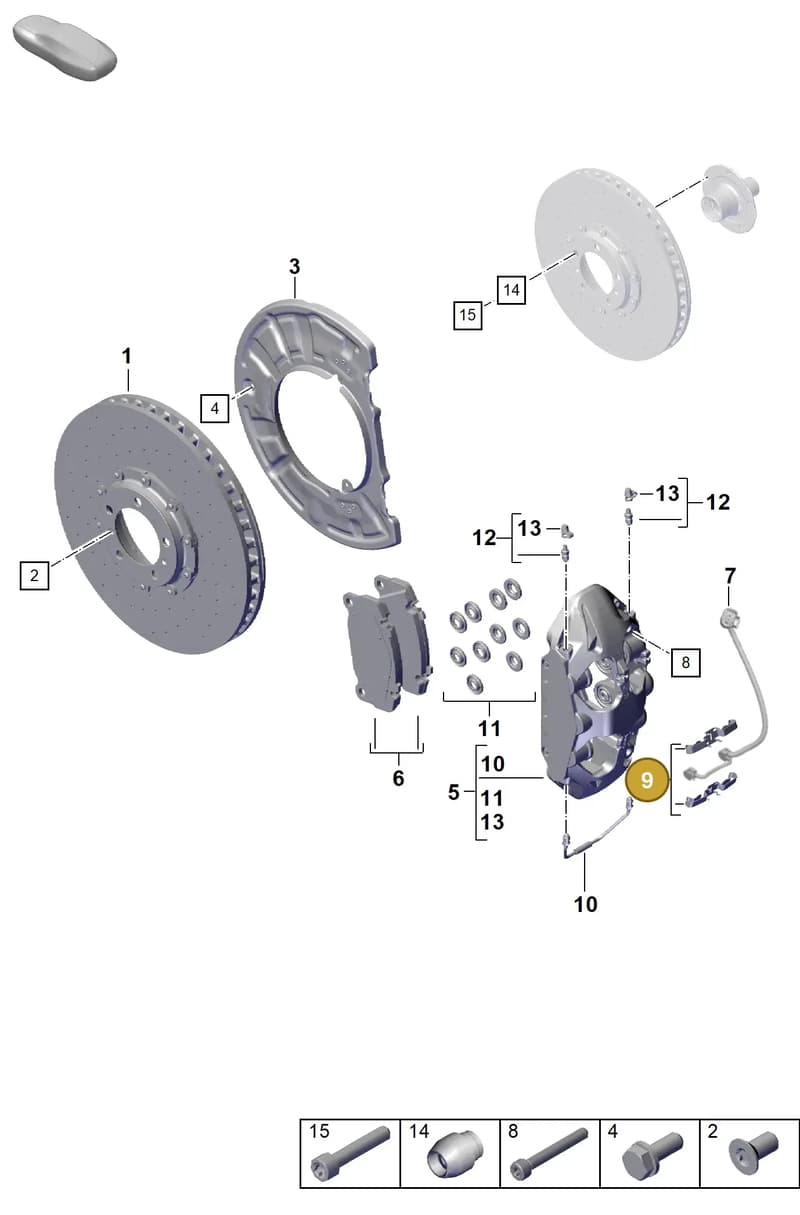 9P1698995 — Porsche 911 (2024-2025) diagram p63602040, position 9