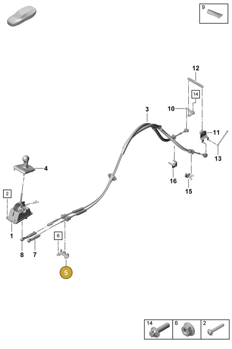 9P1711789 — Porsche Boxster Spyder (2019-2020) diagram p55701000, position 5