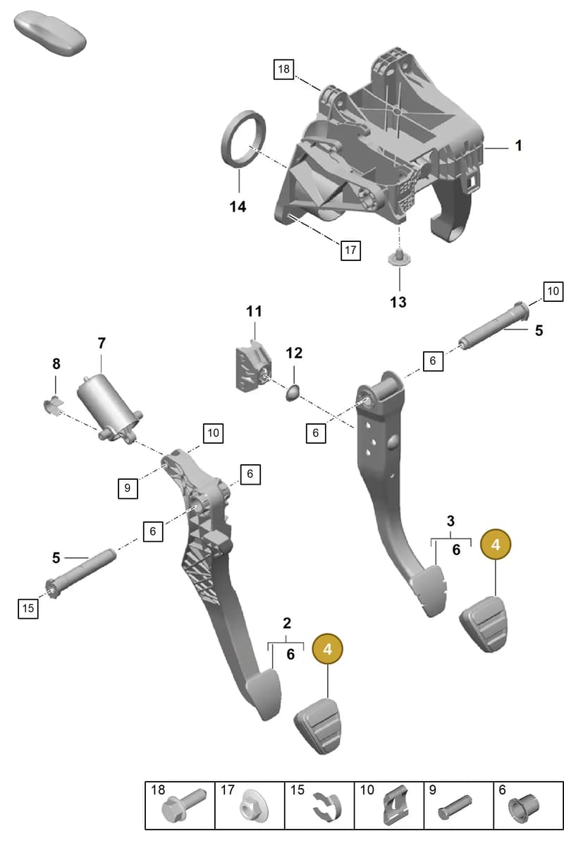 9P1721173B — Porsche Boxster Spyder (2019-2020) diagram p55702000, position 4