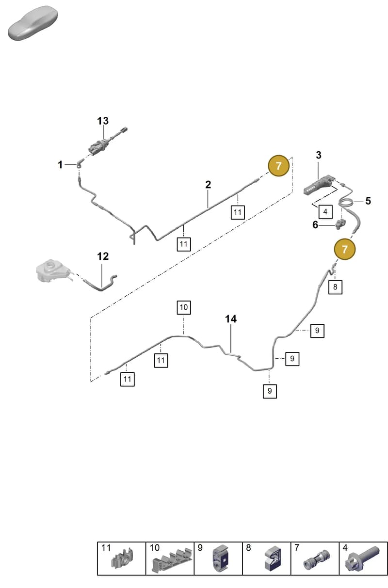 9P1721271 — Porsche Boxster Spyder (2019-2020) diagram p55702080, position 7