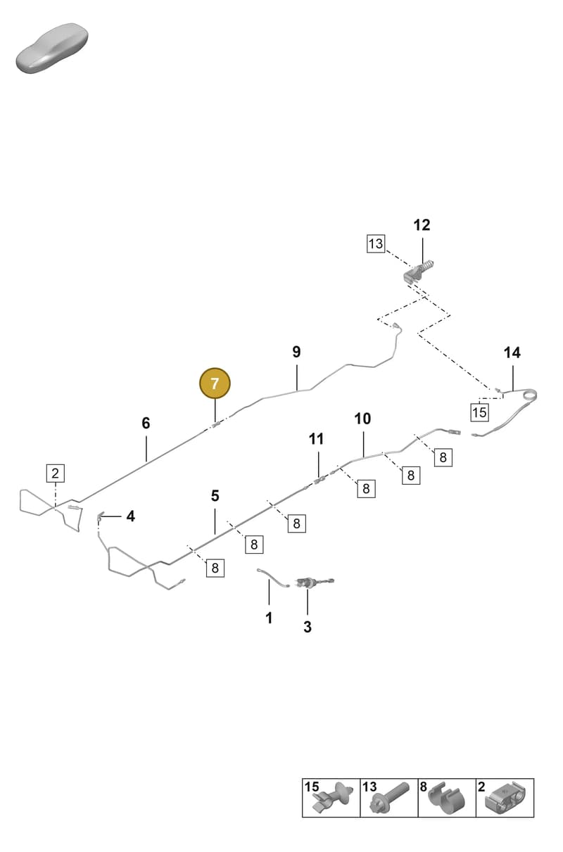 9P1721379 — Porsche 911 (2018-2024) diagram p53703000, position 7