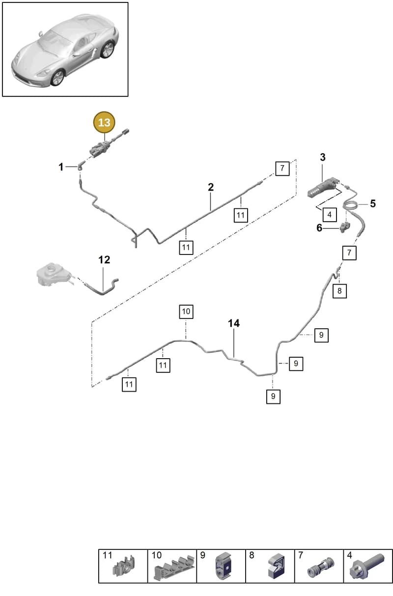 9P1721639 — Porsche Cayman (2016-2019) diagram p50703100, position 13