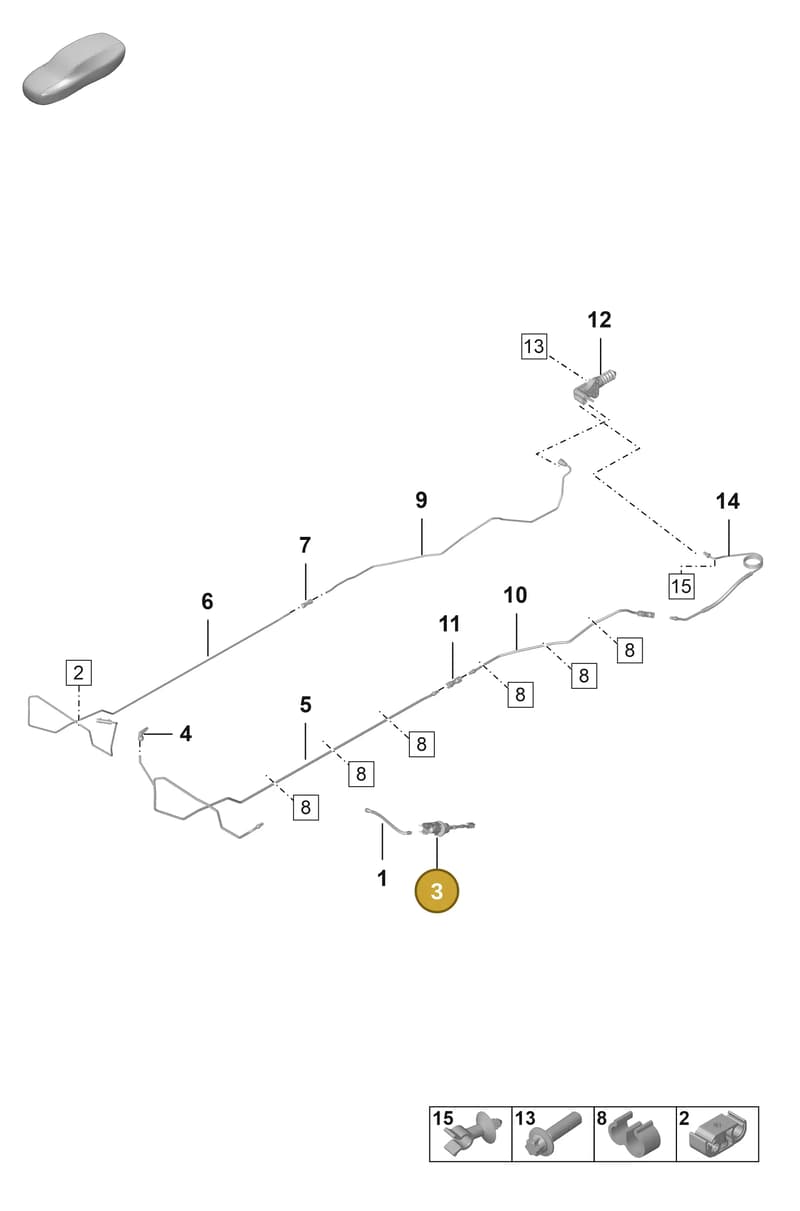 9P1721639 — Porsche 911 (2018-2024) diagram p53703000, position 3