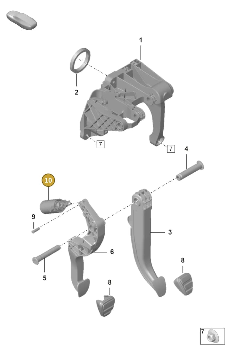 9P1721911A — Porsche 911 (2018-2024) diagram p53702000, position 10