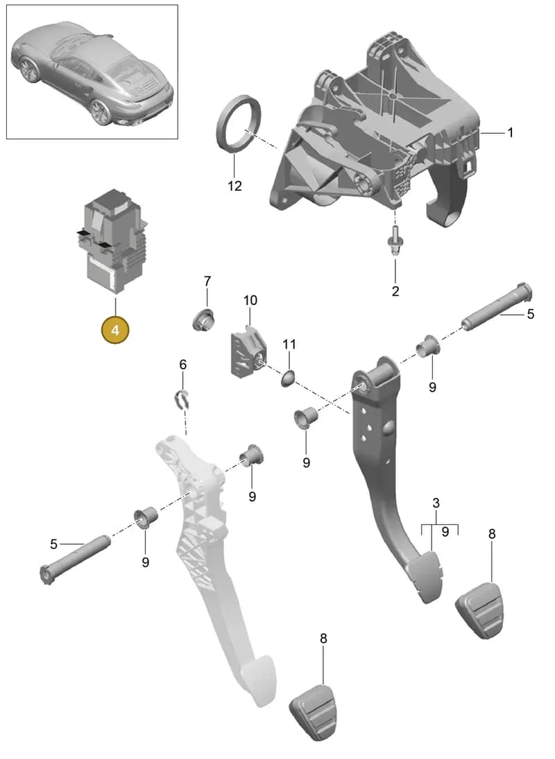 9P1721965 — Porsche 911 (2013-2020) diagram p42702000, position 4