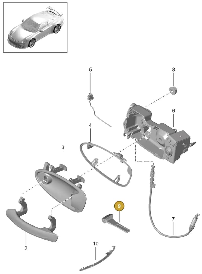 9P1800375C — Porsche 911 (2013-2020) diagram p41804020, position 9