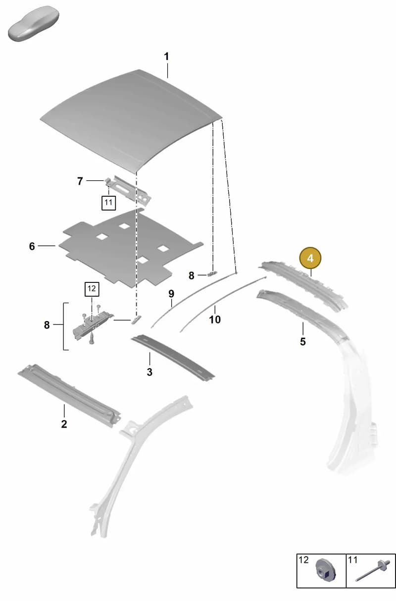 9P1817307AYGRV — Porsche 992 Carrera Coupe (2024-) diagram p63801450, position 4