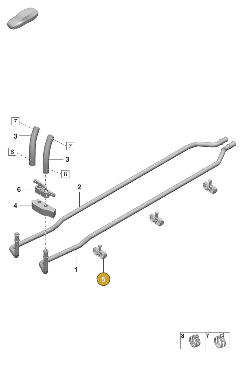 9P1819735 — Porsche 911 (2024-2025) diagram p53813000, position 5