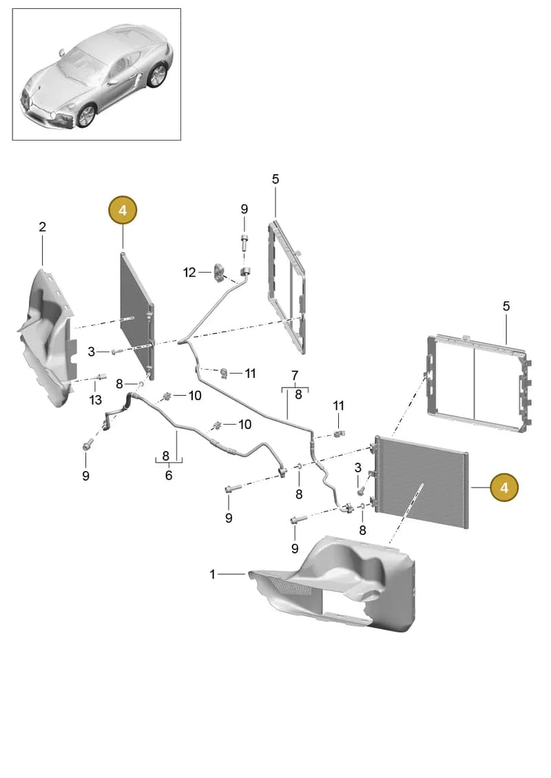9P1820411 — Porsche Cayman (2016-2019) diagram p50813020, position 4