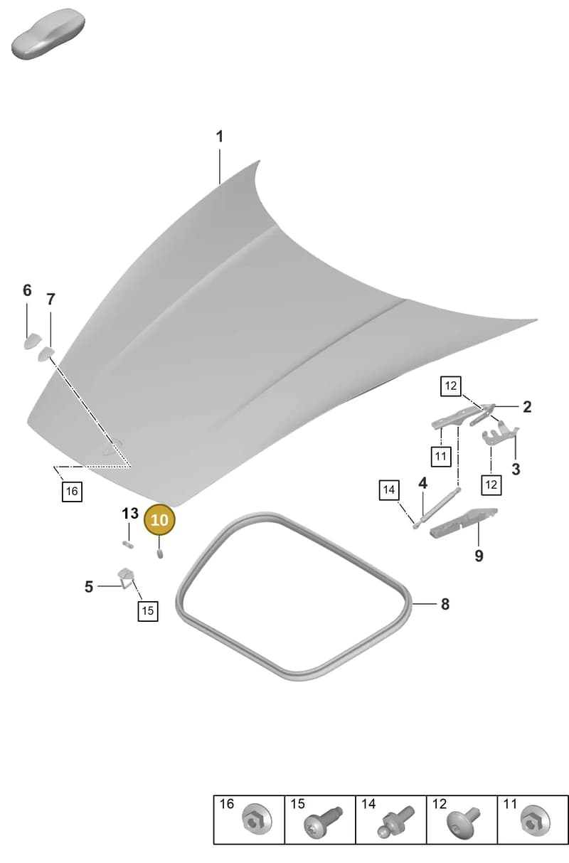 9P1823499 — Porsche 911 (2018-2024) diagram p53803000, position 10